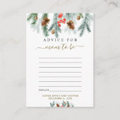 Winter Groenadvies Voor Moeder Baby Shower Informatiekaartje (Voorkant)