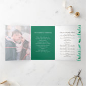 Winter groenblijvende dennenfoto winterbruiloft drieluik programma (Binnen)