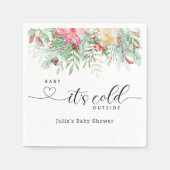 Winter groene baby shower servetten (Voorkant)