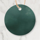 Winter groene bruidsshower elegante favor labels (Achterkant)