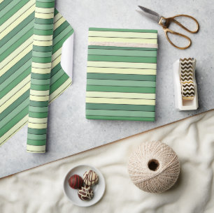 Winter Groene Gele Strepen Op Waterverf Papier