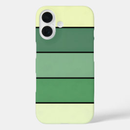 Winter Groene Gele Strepen Op Waterverf Papier iPhone 16 Hoesje
