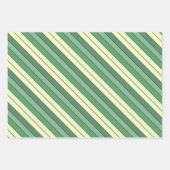 Winter Groene Gele Strepen Op Waterverf Papier Inpakpapier Vel (Voorkant 2)