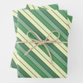 Winter Groene Gele Strepen Op Waterverf Papier Inpakpapier Vel (In situ)