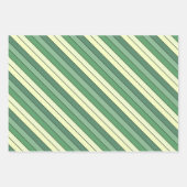 Winter Groene Gele Strepen Op Waterverf Papier Inpakpapier Vel (Voorkant)