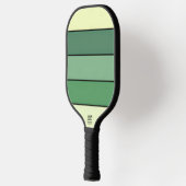 Winter Groene Gele Strepen Op Waterverf Papier Pickleball Paddle (Links)