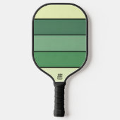 Winter Groene Gele Strepen Op Waterverf Papier Pickleball Paddle (Achterkant)