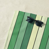 Winter Groene Gele Strepen Op Waterverf Papier Strandlaken (In situ)