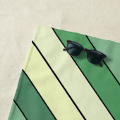 Winter Groene Gele Strepen Op Waterverf Papier Strandlaken (In situ)