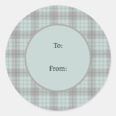 Winter Groene Grijze Fun Pastel Kerstmis Ronde Sticker (Voorkant)