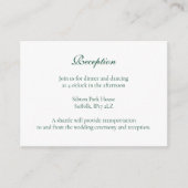 Winter Groene Kerst Bauble Ornamenten Bruiloft Informatiekaartje (Voorkant)