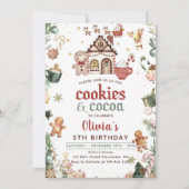 Winter Groene Kerstkoekjes en Cacao Verjaardag Kaart (Voorkant)