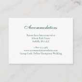 Winter Groene Kerstmis Bauble Accommodatie Informatiekaartje (Voorkant)