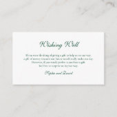 Winter Groene Kerstmis Bauble Wishing Well Informatiekaartje (Voorkant)