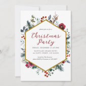 Winter Groenen Kerstfeest uitnodiging (Voorkant)