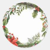 Winter Groener Blank Zelfgemaakte Jar Canning Ronde Sticker (Voorkant)