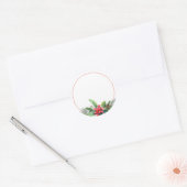 Winter Groener Boeket Blank Zelfgemaakte Jar Canni Ronde Sticker (Envelop)