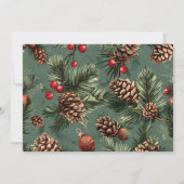 Winter Groener Vrolijk Kerstfeest Familiefoto Feestdagenkaart (Achterkant)