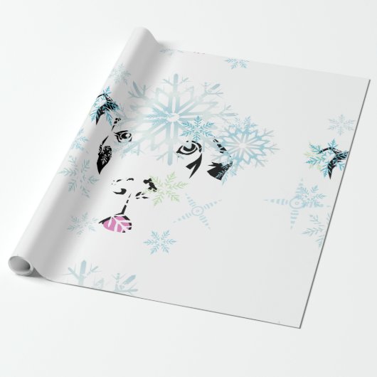 Winter Grote Dane Cadeaupapier (Uitgerold)