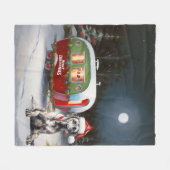 Winter Grote Deen Caravan Kerstavontuur Fleece Deken (Voorkant (Horizontaal))