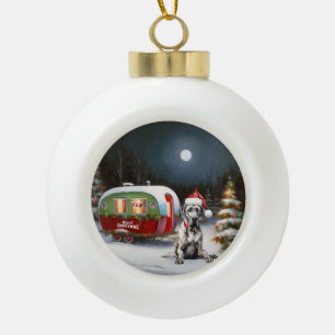 Winter Grote Deen Caravan Kerstavontuur Keramische Bal Ornament