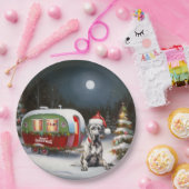 Winter Grote Deen Caravan Kerstavontuur Papieren Bordje (Feest)