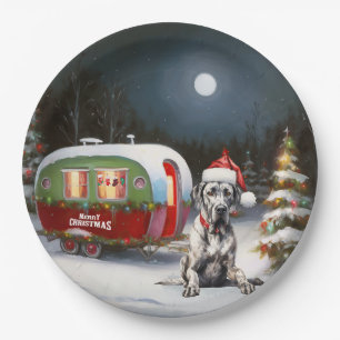 Winter Grote Deen Caravan Kerstavontuur Papieren Bordje