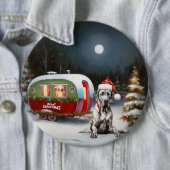 Winter Grote Deen Caravan Kerstavontuur Ronde Button 6,0 Cm (In situ)