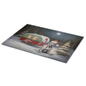 Winter Grote Deen Caravan Kerstavontuur Snijplank (Hoek)