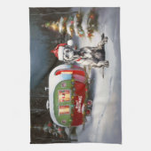 Winter Grote Deen Caravan Kerstavontuur Theedoek (Verticaal)