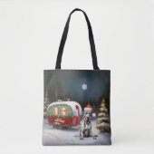 Winter Grote Deen Caravan Kerstavontuur Tote Bag (Voorkant)