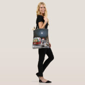 Winter Grote Deen Caravan Kerstavontuur Tote Bag (Op model)