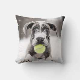 🐕 Winter Grote Deen puppy met🎾 tennisballen Kussen