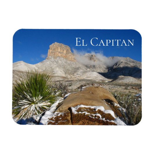 Winter, Guadalupe-bergen, El Capitan Magneet (Horizontaal)