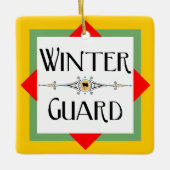 Winter Guard Gold Block Keramisch Ornament (Voorkant)