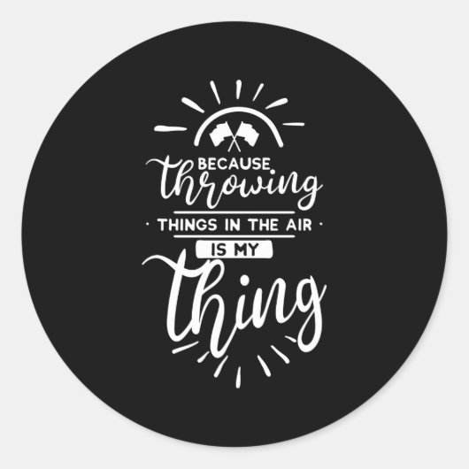 Winter Guard Kleur Guard Gooien Dingen Joke Ronde Sticker (Voorkant)