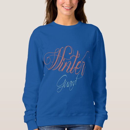 Winter Guard Script Word Art Trui (Voorkant)