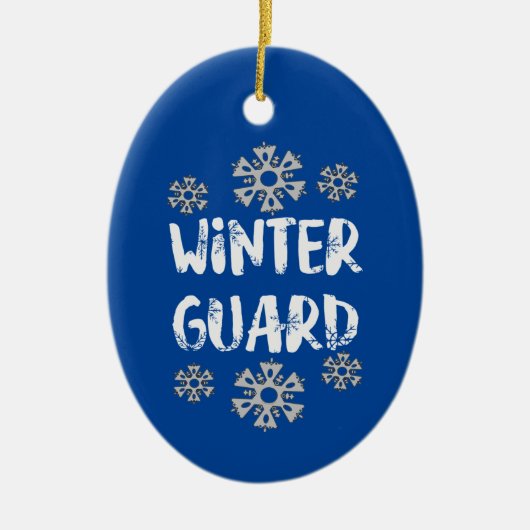Winter Guard Snowflake Ceramic Ornament (Voorkant)