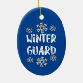 Winter Guard Snowflake Ceramic Ornament (Achterkant)