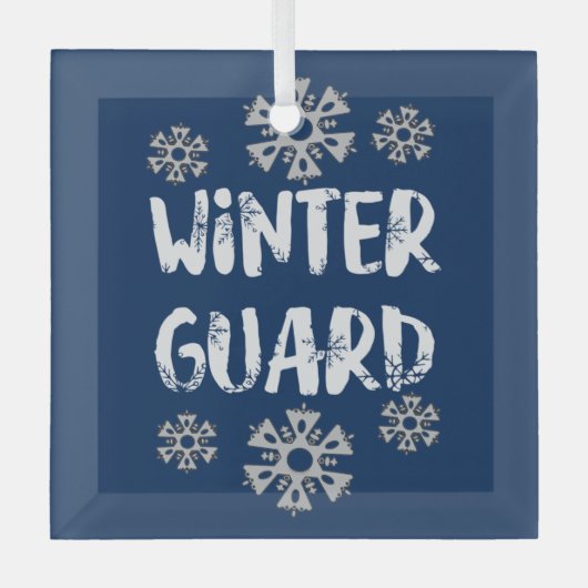 Winter Guard Snowflake Glas Ornament (Voorkant)