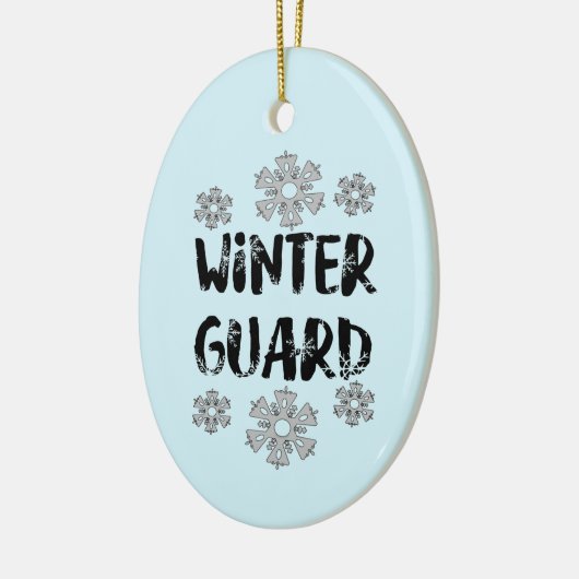 Winter Guard Snowflake Keramisch Ornament (Links)