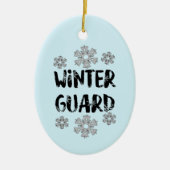 Winter Guard Snowflake Keramisch Ornament (Voorkant)