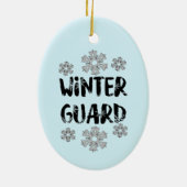 Winter Guard Snowflake Keramisch Ornament (Achterkant)