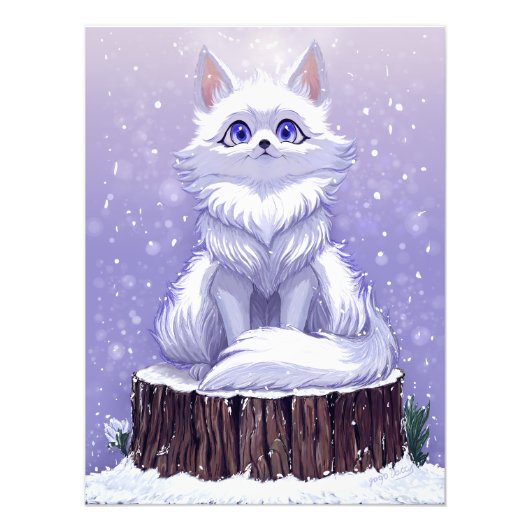 Winter Guardian : Sneeuwvos Foto Afdruk (Voorkant)