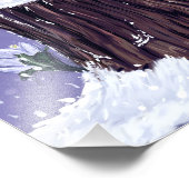 Winter Guardian :Whimsical Arctic Fox wildlife Foto Afdruk (Hoek)