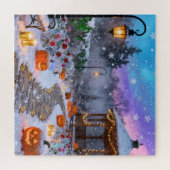 Winter Halloween Tuin Legpuzzel (Horizontaal)