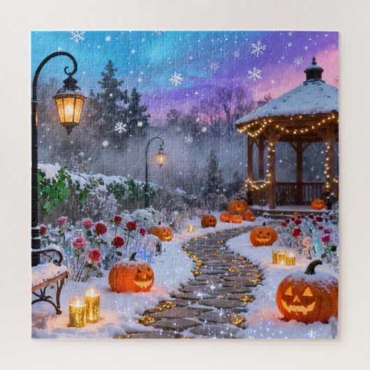 Winter Halloween Tuin Legpuzzel (Verticaal)
