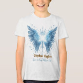 Winter Halo Guardian – Personalized  Tri-Blend Shirt (Voorkant)