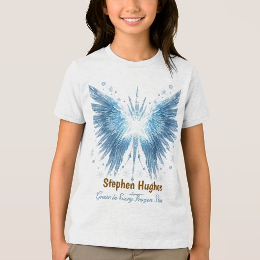 Winter Halo Guardian – Personalized  Tri-Blend Shirt (Voorkant)