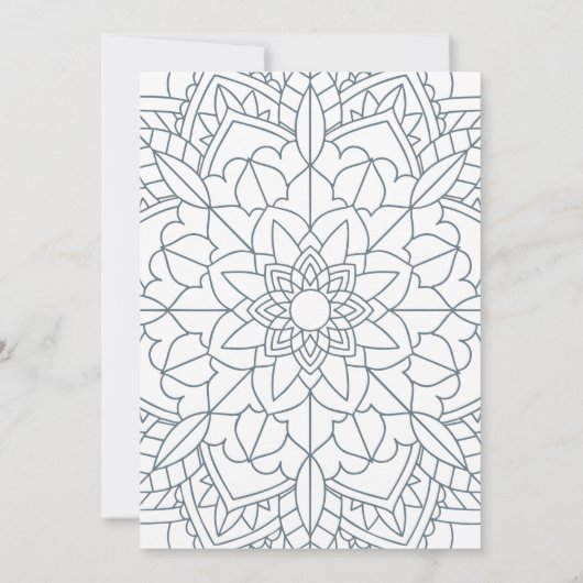 Winter Handfasting Snowflake Mandala Wedding (Achterkant)